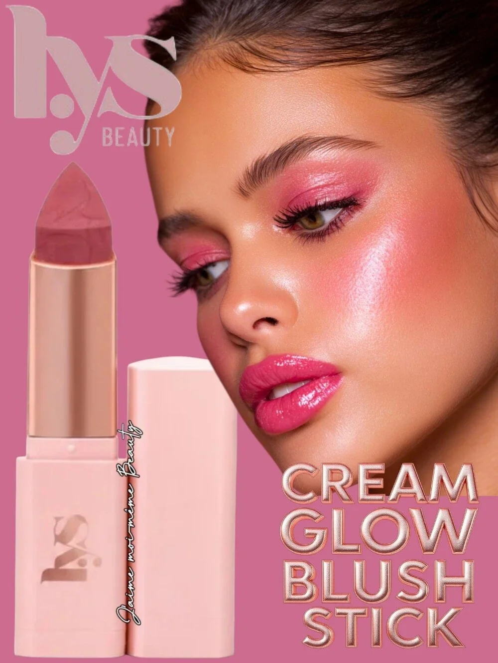 LYS Beauty Cream Glow Highlighting  Blush Stick Elite — Mauve Pink